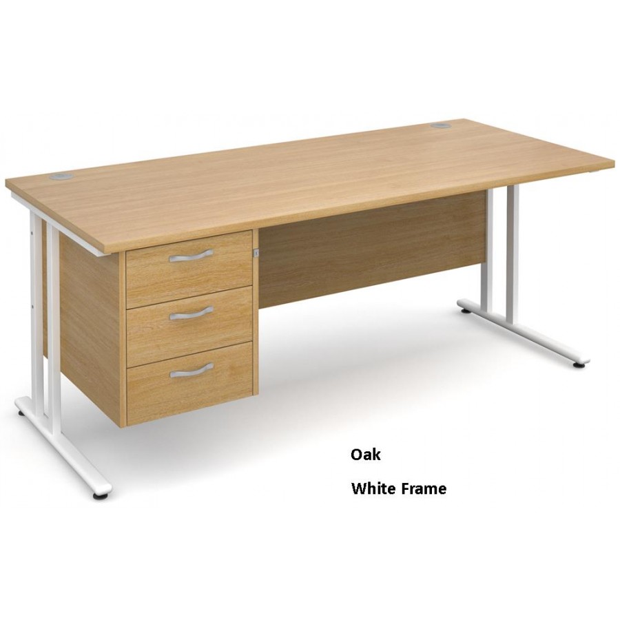 Maestro Cantilever Desk with Fixed Pedestal